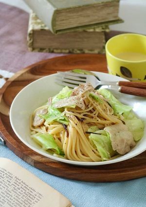 春キャベツと豚バラだし炊きワンパンパスタ-レシピのメイン写真