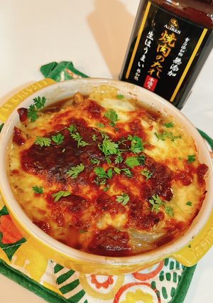 味研焼肉生だれで新玉ねぎ大量消費チーズ焼-レシピのメイン写真