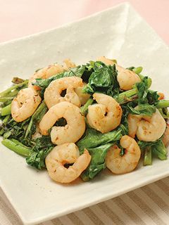 菜の花とえびの炒め物-レシピのメイン写真