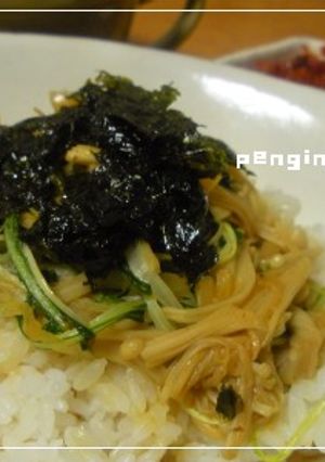 エノキと水菜の簡単丼ぶり♪-レシピのメイン写真