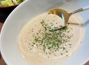 えび粉で簡単！海老ビスク風豆乳スープ-レシピのメイン写真