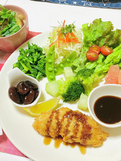 ささみフライメインの春の夕飯メニュー-レシピのメイン写真