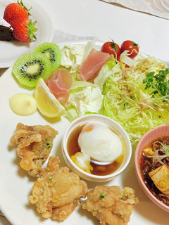 唐揚げ・麻婆豆腐で中華ご飯の献立-レシピのメイン写真