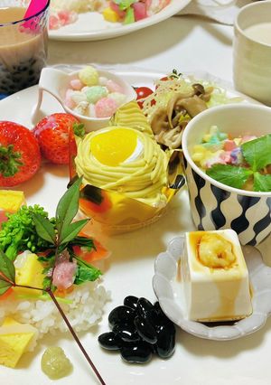 桃の節句・ひな祭りの夕飯レシピです-レシピのメイン写真