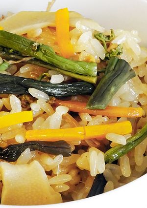 自家製干しわらびの山菜おこわ【干し野菜】-レシピのメイン写真