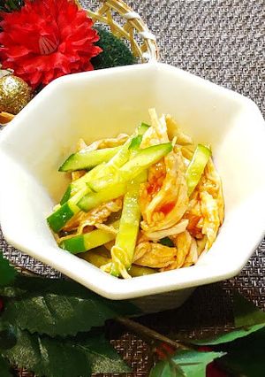 茹で鶏ときゅうりのだしコチュポン-レシピのメイン写真