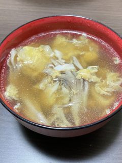 マイタケの卵とじスープ-レシピのメイン写真