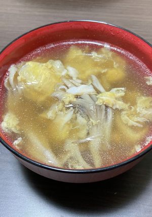 マイタケの卵とじスープ-レシピのメイン写真