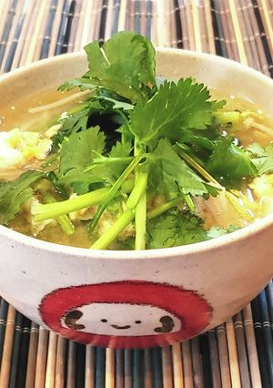 簡単♡パクチーと卵のお味噌汁♡-レシピのメイン写真