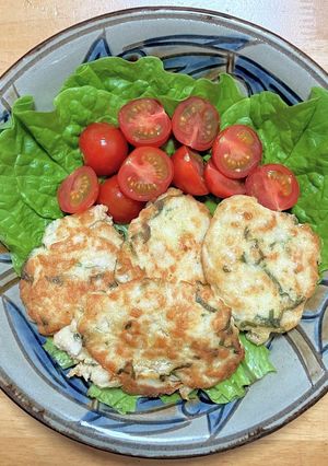 鶏ささみ肉と明太子と大葉のハンバーグ-レシピのメイン写真