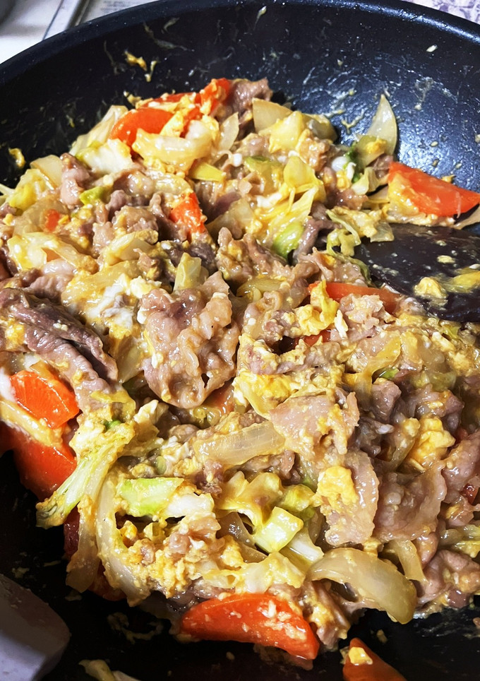 豚こま野菜たまご炒め 簡単安いうまい！-レシピのメイン写真