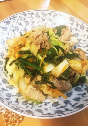 給食の「豚キムチ」♡野菜炒め風で辛くない-レシピのメイン写真