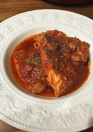 トマトソースの鶏もも肉ステーキ-レシピのメイン写真