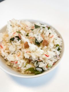 ♡梅とわかめとしらすの炊き込みご飯♡-レシピのメイン写真