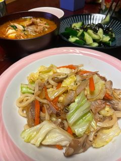 【簡単】我が家の焼きうどん-レシピのメイン写真