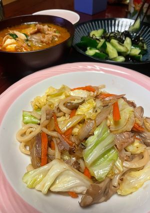 【簡単】我が家の焼きうどん-レシピのメイン写真