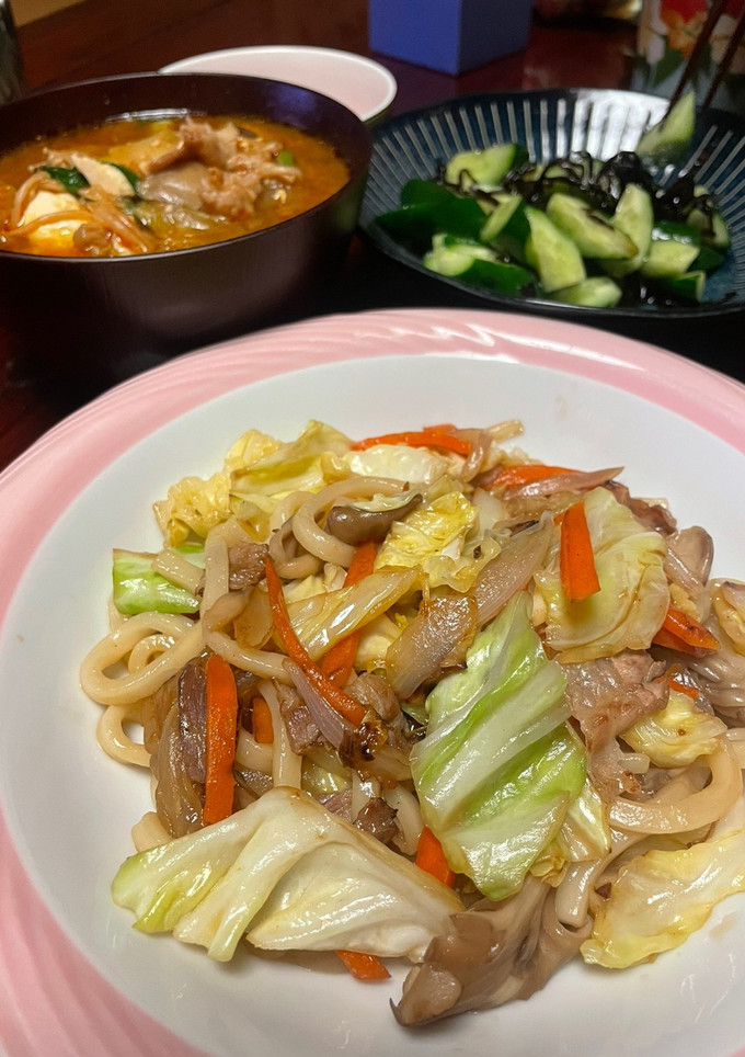 【簡単】我が家の焼きうどん-レシピのメイン写真