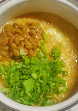 納豆卵雑炊-レシピのメイン写真