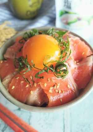 塩麹サーモン丼-レシピのメイン写真