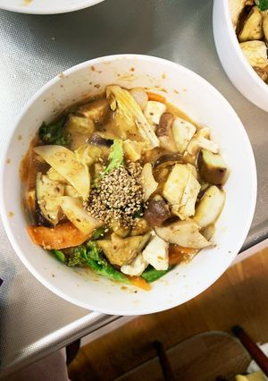 肉無豆腐コク旨きな粉味噌焼肉タレ味野菜炒-レシピのメイン写真