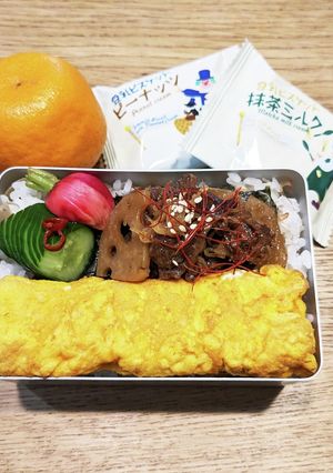 高１！男子弁当！牛肉蓮根しぐれ煮 134-レシピのメイン写真