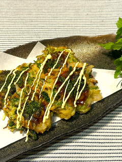 金沢せりのかき揚げ~お好み焼き風~-レシピのメイン写真