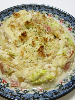 新玉ねぎと春キャベツの豆腐ソースグラタン-レシピのメイン写真