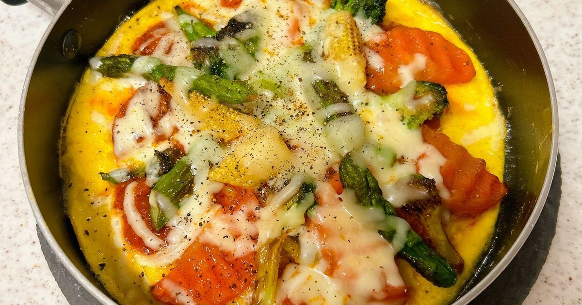 オープンオムレツ⑩とろりチーズと焼き野菜 by yummysunny