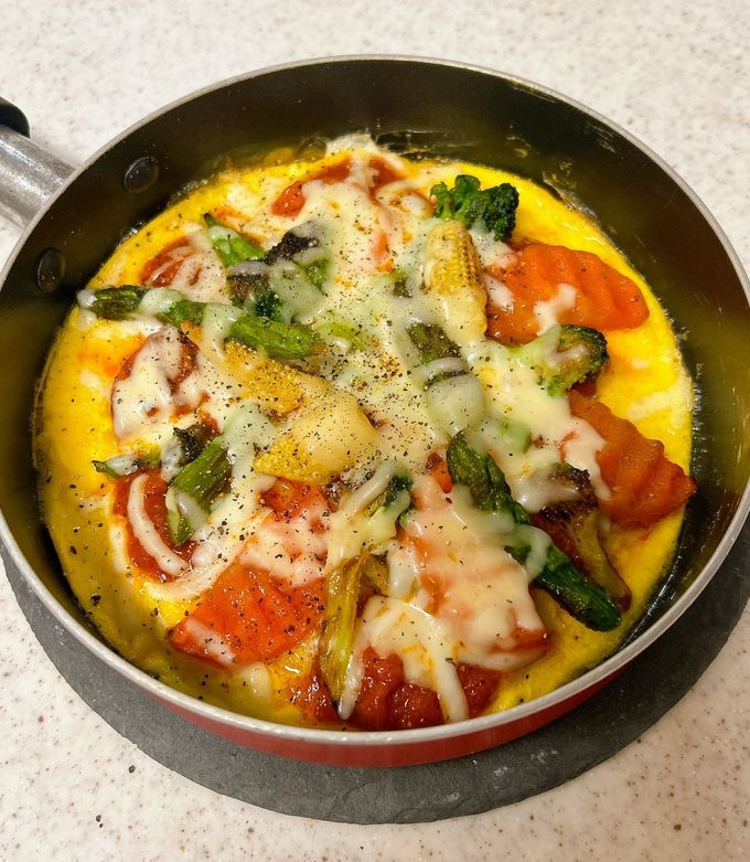 オープンオムレツ⑩とろりチーズと焼き野菜 by yummysunny