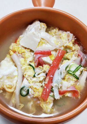 かに玉風♡豆腐とカニカマで簡単スープ♪-レシピのメイン写真