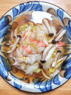 白菜とシメジとカニカマの生姜あんかけ-レシピのメイン写真