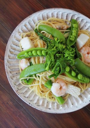 フライパンひとつで！菜の花の春パスタ-レシピのメイン写真