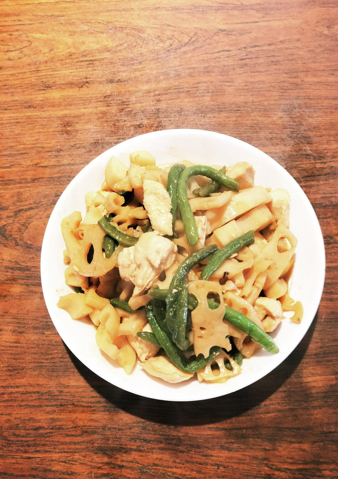 鶏肉といんげんと蓮根の減塩甘辛煮-レシピのメイン写真