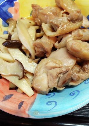 簡単　鶏もも肉エリンギのバター醤油炒め-レシピのメイン写真