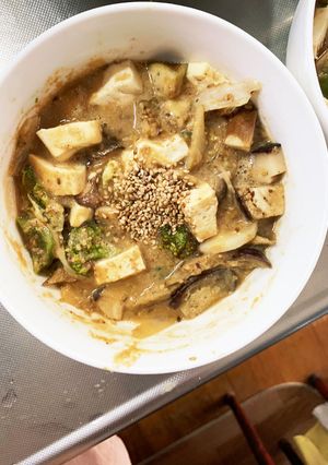 茄子椎茸きな粉ごま味噌金平味八宝回鍋肉風-レシピのメイン写真