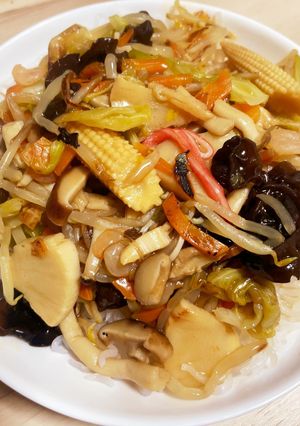 しらたきのあんかけ焼きそば風-レシピのメイン写真