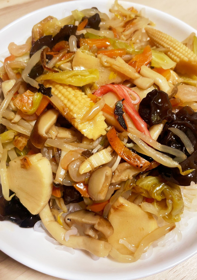 しらたきのあんかけ焼きそば風-レシピのメイン写真