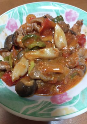 牛肉のピザ風炒め物-レシピのメイン写真