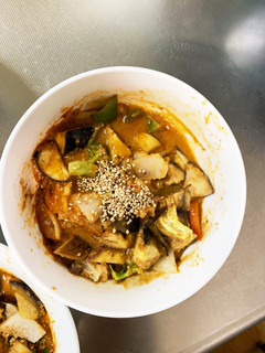 根菜茄子白菜簡単ケチャ南蛮味温野菜サラダ-レシピのメイン写真