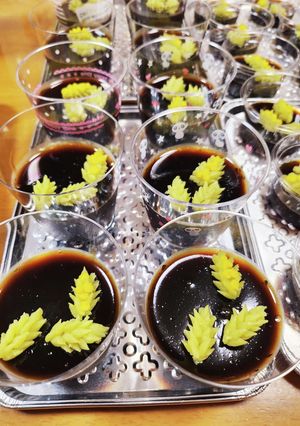 コーヒーゼリーON葉っぱあんこ-レシピのメイン写真