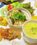 きのこのパスタと油淋鶏で家族が喜ぶごはん