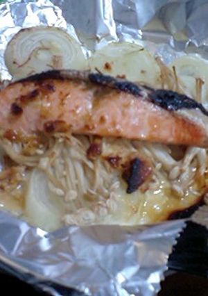 鮭の味噌マヨホイル焼き　-レシピのメイン写真