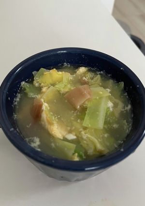 野菜とめんまの鶏がらスープ-レシピのメイン写真