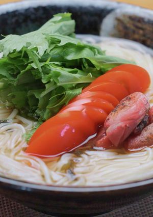 福井梅のにゅうめん-レシピのメイン写真