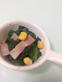 ほうれん草とベーコンのバター醤油炒め-レシピのメイン写真
