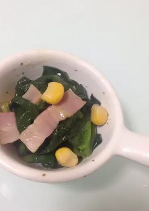ほうれん草とベーコンのバター醤油炒め-レシピのメイン写真