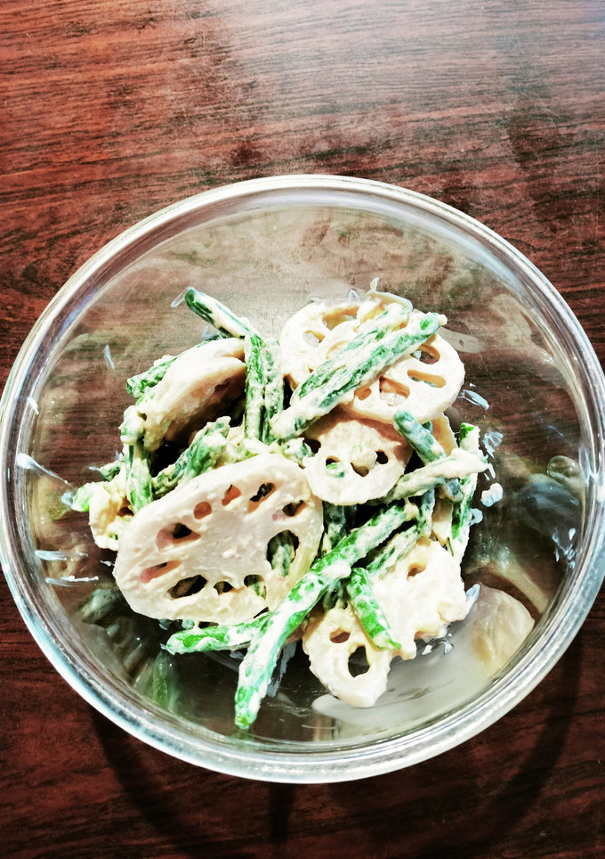 蓮根といんげんのにんにくたらこマヨ和え-レシピのメイン写真