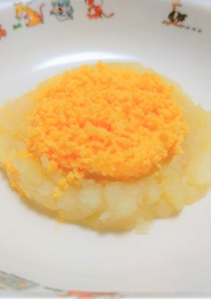 【離乳食 中期】月見ポテト-レシピのメイン写真