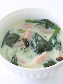 子ども喜ぶ!ほうれん草の豆乳スープ-レシピのメイン写真