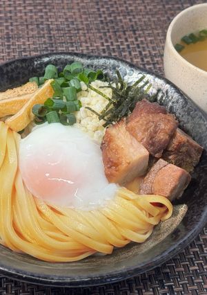 ゴロっと柔らかチャーシュー讃岐まぜうどん-レシピのメイン写真